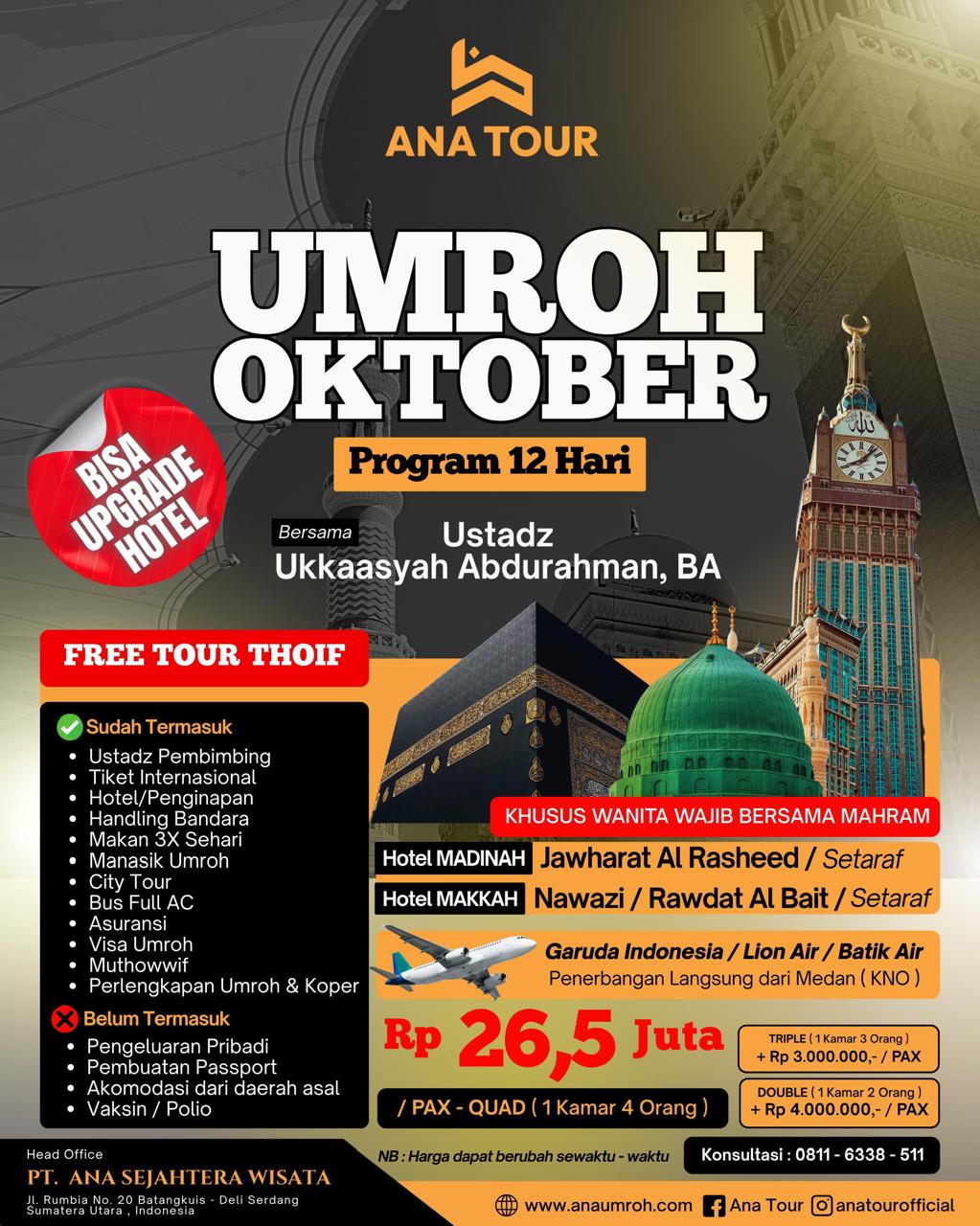 Program Umroh 12 Hari Oktober 2025 ( SOLD OUT )