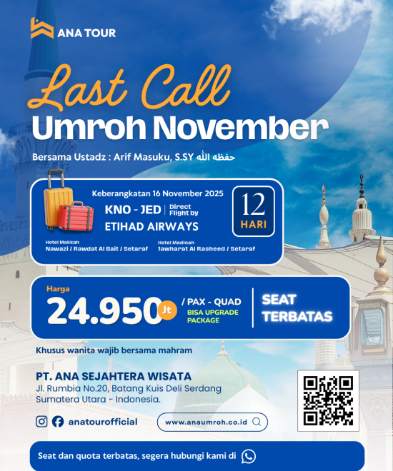 Program Umroh 12 Hari November 2025 ( SOLD OUT )